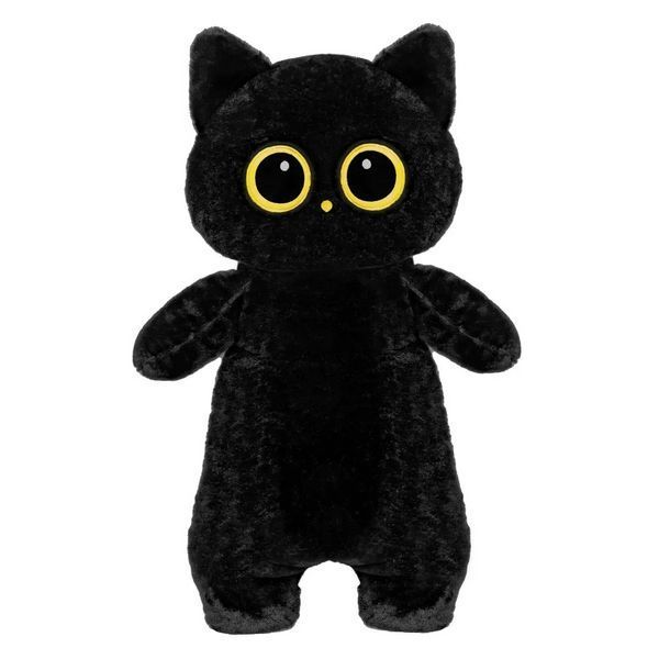 Мягкая игрушка Кот батон 130см детская плюшевая подушка обнимашка для сна ребенку Стоячий Котик Глазастик 01069-130 фото