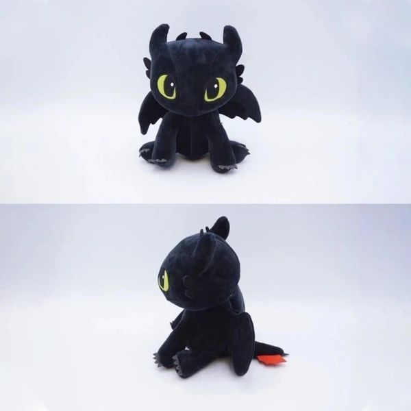 Ночная фурия игрушка мягкая Беззубик белый стоит с Как приручить дракона 30 см БЗ-30_чорний фото