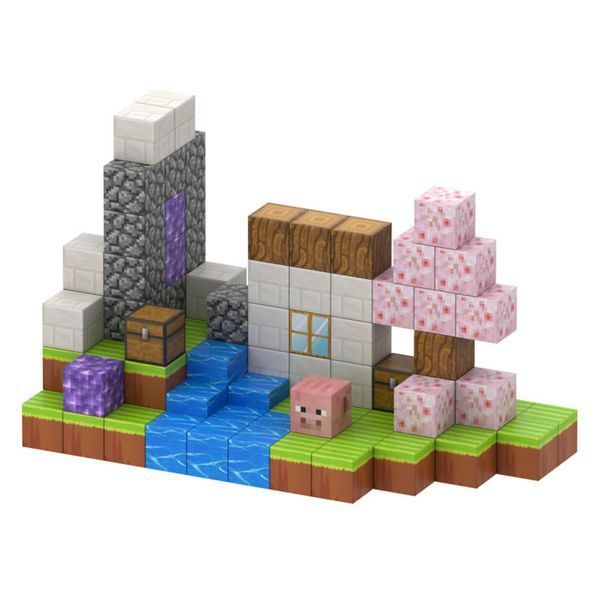 Магнитный конструктор minecraft Дом возле Сакуры на 110 шт деталей детский с блоков майнкрафт СакБуд-110 фото