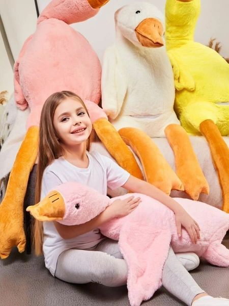 Большая Мягкая плюшевая игрушка Гусь 190 см, 2 в 1 подушка-игрушка, антистрес,Розовый 1855814649 фото