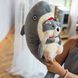 Мягкая плюшевая игрушка Собака внутри Акулы 40см детская обнимашка Хаски в Акуле подушка для сна ребенку 01015 фото 2