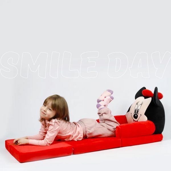 Плюшеве крісло Mickey Mouse мʼякий дитячий диван ліжко Міккі Маус для дітей від 1 року Міккі -3(2) фото