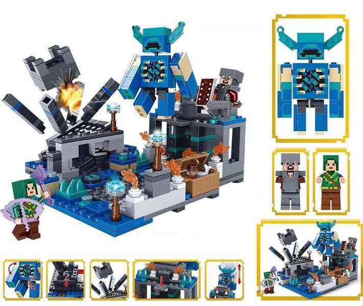 Конструктор Lego minecraft 437 деталей Битва в Глубинной Тьме My World Лего майнкрафт набор май ворлд LG-AA8001 фото