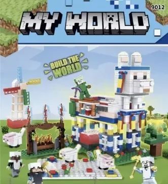 Конструктор My World Minecraft Майнкрафт Село Ламы - 960 деталей, LED,майворлд КО-05 фото