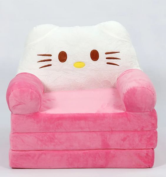 Кресло мягкое Хеллоу Китти плюшевое детский диван кровать Hello Kitty для девочки от 1 года, Розовый КР-Кити-3(2) фото
