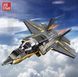 Конструктор блочный JIE STAR Уничтожитель F-35B Lightning II 1268 деталей, боевой самолет на подставке детский набор от 6 лет КО- 30 фото 4