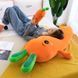 Морковка игрушка батон 110 см мягкая длинная подушка плюшевая с улыбкой МОР-110 фото 6