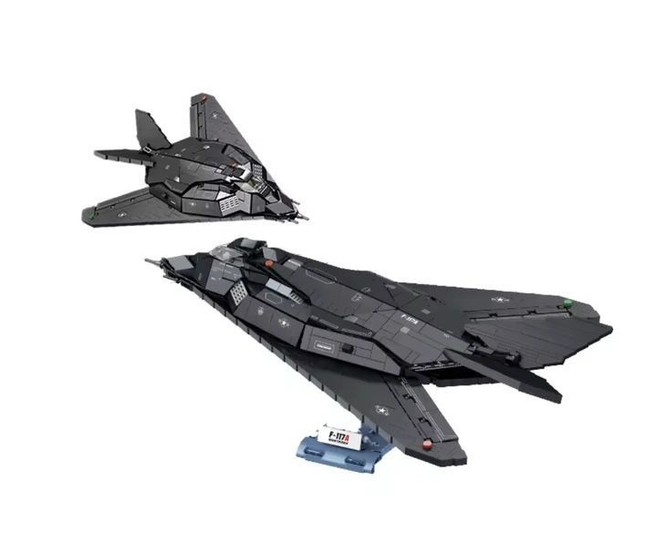 Конструктор блочный F-117A Nighthawk 1375 деталей истребитель модель с подставкой детский набор от 6 лет КО- 31 фото