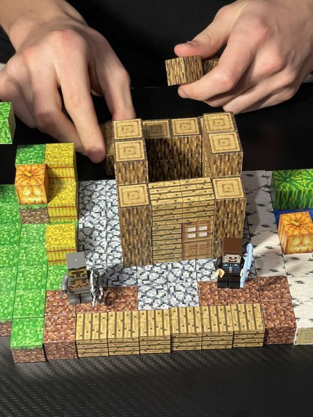 Магнитный конструктор minecraft для детей в стиле Дом Стива блоки на 192 деталей детский с персонажами игры майнкрафт Буд-192 фото