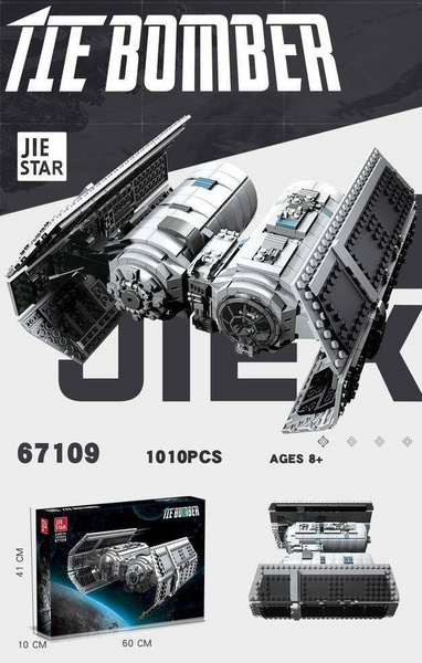 Блоковий конструктор Jie Star 67109 Star Wars Зоряні війни TIE бомбардувальник космічний корабель, 1010 деталей Ко- 124 фото
