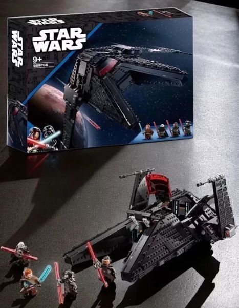 Конструктор STAR WARS Инквизиторский истребитель &ndash; 989 деталей, звездолет из Звездных войн с минифигурками, боевой корабль KO-79 фото