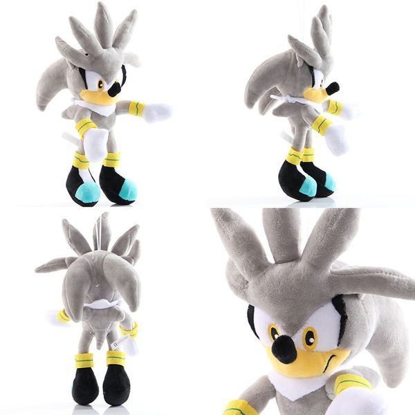 М'яка іграшка Сонік Їжак Сильвер 40см, Sonic, плюшева іграшка, мультяшна іграшка Сильв-40 фото