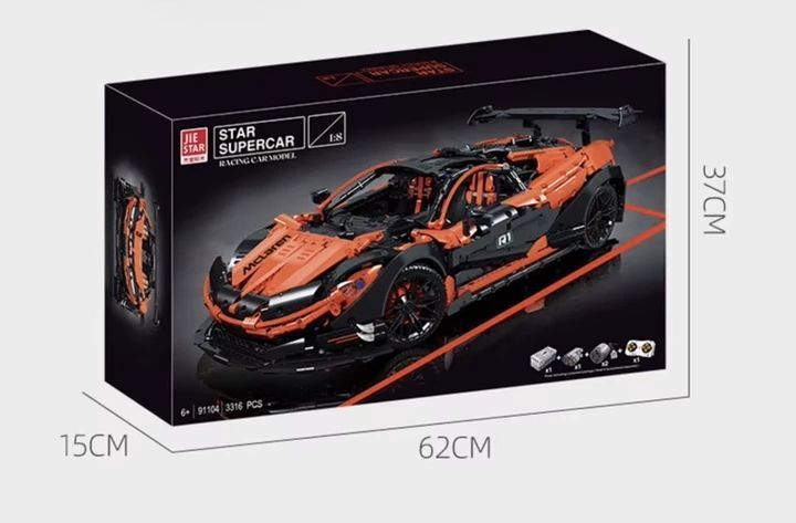 Конструктор блочный спортивный автомобиль McLaren на радиоуправлении 3316 деталей большой набор для подростков и взрослых KO-37 фото