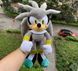 М'яка іграшка Сонік Їжак Сильвер 40см, Sonic, плюшева іграшка, мультяшна іграшка Сильв-40 фото 1
