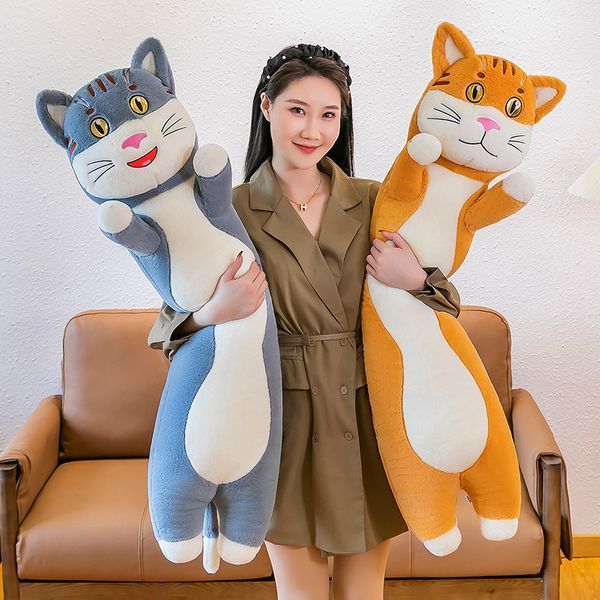 Мягкая игрушка Кот батон 90см Пушистый детская плюшевая подушка обнимашка для сна ребенку 010КПС-90 фото