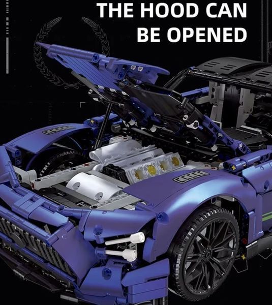 Конструктор блоковий на радіокеруванні AMG GTR 2886 деталей спортивний автомобіль на пульті для дітей та дорослих KO-39 фото