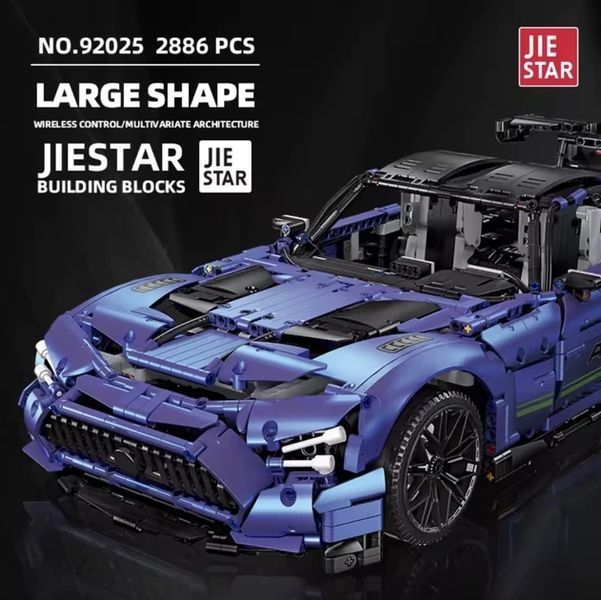 Конструктор блоковий на радіокеруванні AMG GTR 2886 деталей спортивний автомобіль на пульті для дітей та дорослих KO-39 фото