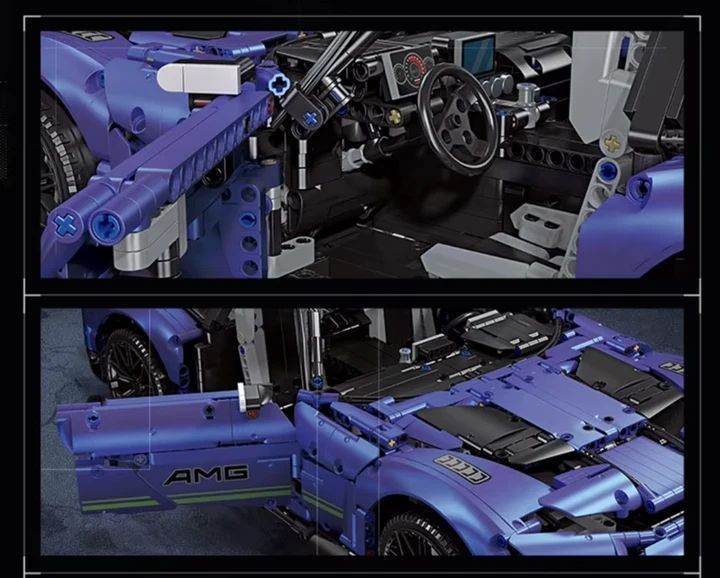 Конструктор блоковий на радіокеруванні AMG GTR 2886 деталей спортивний автомобіль на пульті для дітей та дорослих KO-39 фото