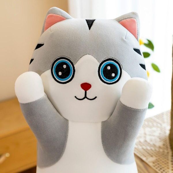 Мягкая игрушка Кот 100см батон с узорами огромная детская длинная плюшевая подушка обнимашка большая для сну ребенку КБ-УЗ-100 фото