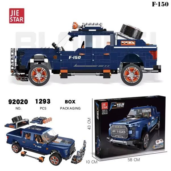 Конструктор на радиоуправлении Ford F-150 1293 детали конструктор синий пикап детский набор от 8 лет KO-40 фото