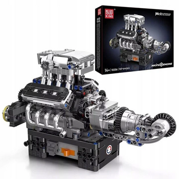Блоковий конструктор Mould King 10206 Двигун McLaren V8 моторизований (737 деталей) Technic KO-136 фото