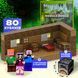 Магнитный minecraft конструктор Деревянный дом блочный 80 деталей детский майнкрафт с персонажами ДІм-дерев-80 фото 1