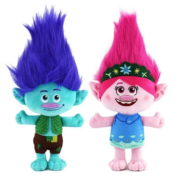 Іграшка Троль Бранч 32см з мультика герой Trolls довге волосся, Синій ІГ-0018-С фото