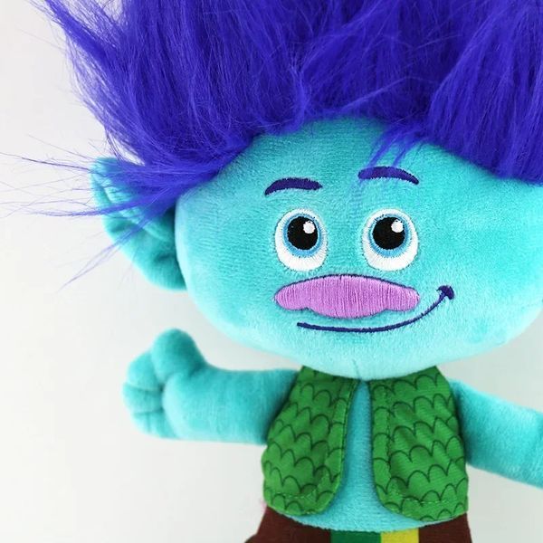Іграшка Троль Бранч 32см з мультика герой Trolls довге волосся, Синій ІГ-0018-С фото