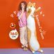 Мягкая длинная плюшевая игрушка Кот батон 150см подушка-обнимашка метровая для сна, Рыжий КБ-Р-150 фото 1