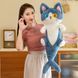 Игрушка кот акула 135 см плюшевая мягкая с хвостом русалки и разные глаза кото рыба длинная 01020 фото 2