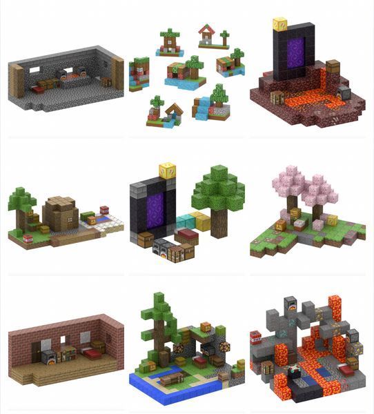 Minecraft магнітний конструктор Печера зі скарбами блоки 224 деталей дитячий майнкрафт з персонажами від 3 років Пещера-224 фото