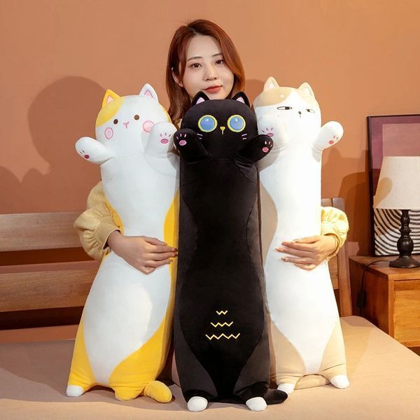 Мягкая игрушка Кот батон 130см огромная детская длинная плюшевая подушка обнимашка большая для сну ребенку КБ-Ж-130 фото