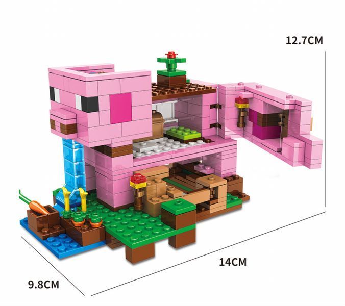 Конструктор my world Будинок Свиня 387 деталей Lego minecraft Набір Майнкрафт Лего Май Ворлд LG-AA8004 фото