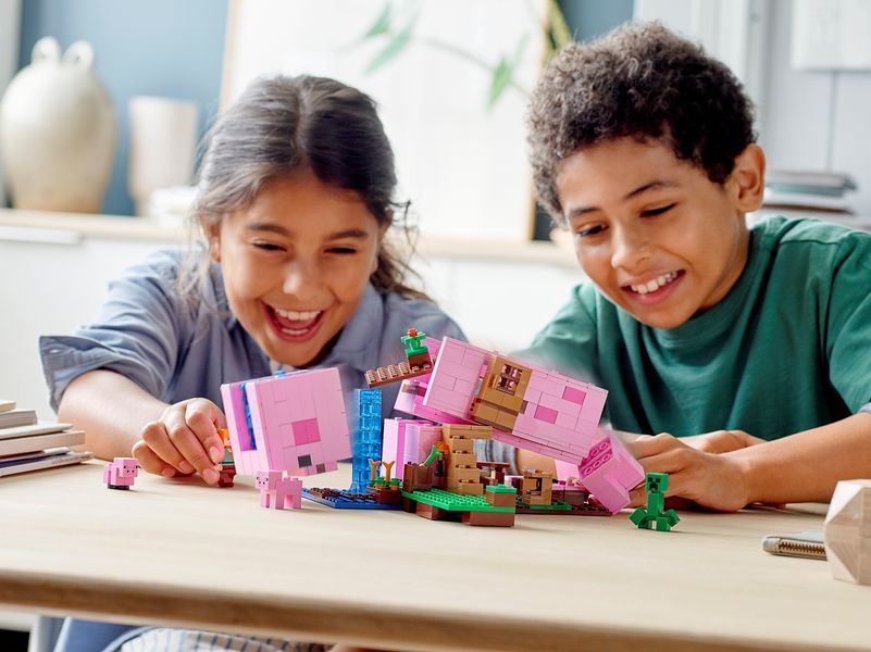 Конструктор my world Будинок Свиня 387 деталей Lego minecraft Набір Майнкрафт Лего Май Ворлд LG-AA8004 фото