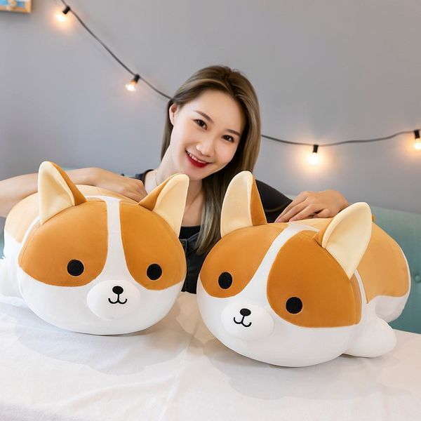 Мягкая Игрушка Собака Корги 80см в костюме детская плюшевая обнимашка подушка для сна на подарок ребенку 01076 фото