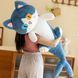 Игрушка кот акула 50 см плюшевая мягкая с хвостом русалки и разные глаза кото рыба длинная 01018 фото 9
