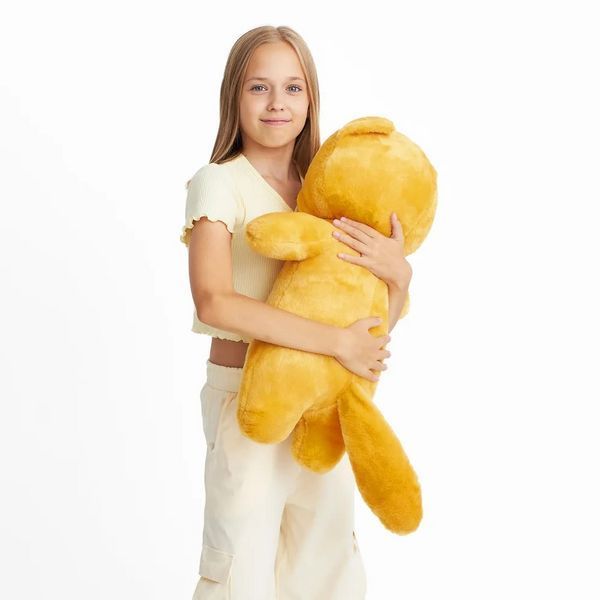Мягкая игрушка Кот батон 130см детская плюшевая подушка обнимашка для сна ребенку Стоячий Котик Глазастик 01073-130 фото